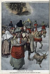 Eruzione del Monte Etna, illustrazione da 