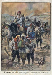 Prima Guerra Mondiale 1914-1918. La ritirata dei turchi dopo che i russi presero Erzerum. In 