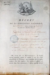 Rivoluzione francese: decreto della Convenzione dell