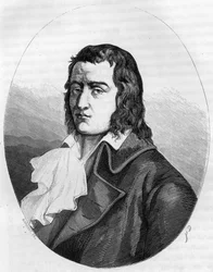 Rivoluzione Francese: Ritratto di Francois Babeuf detto Gracchus (1760-1797) rivoluzionario francese - Incisione del 1863 in "Le Livre Rouge - Histoire De L
