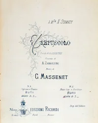 Frontespizio di Crepuscolo, poema pastorale n. 5 di Jules Massenet