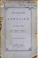 Frontespizio del libro "Zur Auffassung der Aphasien" (Sull