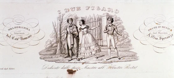 Frontespizio di I due Figaro, opera di Alessandro Speranza
