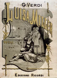 Frontespizio della partitura musicale di Luisa Miller, opera di Giuseppe Verdi