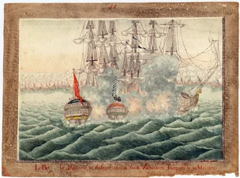 Guerra russo-turca del 1828-1829 - Brigantino "Mercurio" combatte due navi turche il 14 maggio