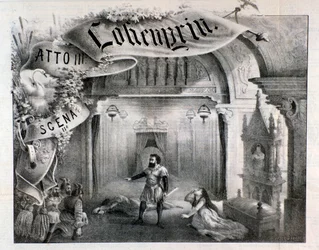 Illustrazione per la scena 2, atto III di Lohengrin, opera di Wagner