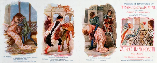 Illustrazioni per Francesca da Rimini, opera di Zandonai