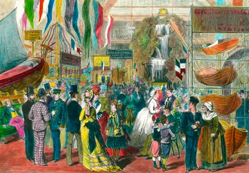 Esposizione marittima internazionale a Parigi. Incisione del XIX secolo.