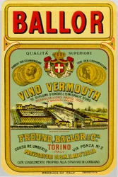 Pubblicità di vermouth italiano, fine XIX secolo
