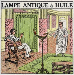 Fonti di luce: lampada a olio usata nell