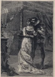 Lucrezia Borgia con il suo primo marito Giovanni Sforza d
