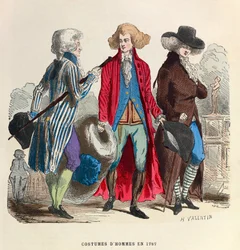 Costumi maschili nel 1787 - collezione privata