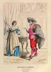 Nobile e nobildonna in costumi del XVIII secolo - collezione privata