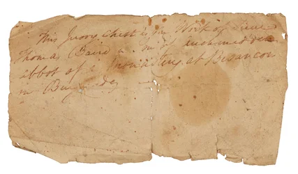 Nota per lo scrigno gotico francese in avorio, 1330 circa (carta)