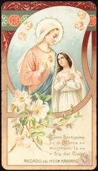 Nostra Signora che Protegge e Guida la Via al Paradiso. Immagine pia. XX secolo. Collezione privata