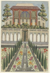 Giardino del palazzo di Hazar Jarib in Aliabad