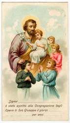 Immagine pia: Congregazione di San Giuseppe Lavoratore (cromolitografia)