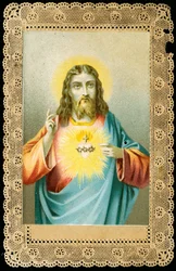 Immagine pia: Gesù con il Sacro Cuore