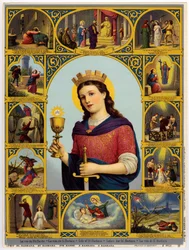 Immagine devozionale: vita di santa Barbara