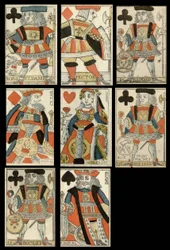 Carte da gioco con figure storiche