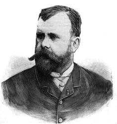 Ritratto di Albert Maignan (1845-1908), pittore francese. Incisione in "Le Petit Parisien"
