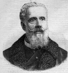 Ritratto di Anatole de La Forge (1821-1892), politico francese. Incisione in "Le Petit Parisien"
