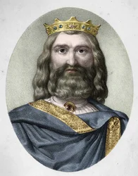 Ritratto di Clodoveo I (ca. 466 - 511) re dei Franchi.