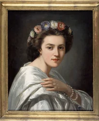 Ritratto di Eleonora Duse (1858-1924), attrice italiana. Dipinto anonimo della fine del XIX secolo. Collezione privata