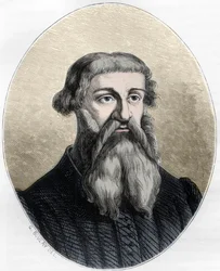 Ritratto di Etienne Dolet, studioso, traduttore e stampatore francese - ritratto di Etienne Dolet (1509 -1546), scrittore, poeta, stampatore, umanista francese - Incisione del 1863 in "Le Livre Rouge - Histoire De L