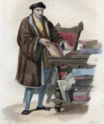 Ritratto di Guillaume Budé (Budaeus) (1467-1540), studioso francese. Illustrazione da 