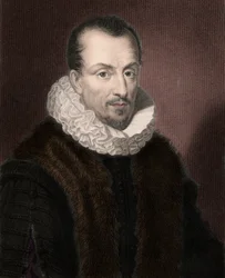Ritratto di Jacques Auguste (Jacques-Auguste) de Thou (Thuanus) (1553-1617), storico francese, collezionista di libri e presidente del Parlamento di Parigi