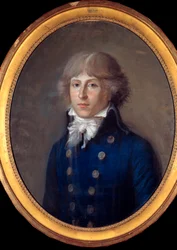 Ritratto di Louis Antoine de Saint-Just, politico. Pastello anonimo del XVIII secolo