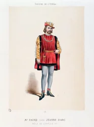 Ritratto del signor Faure che interpreta Re Carlo VII nell