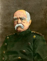 Ritratto di Otto Von Bismarck (1815-1898) Cancelliere di Prussia. Incisione del XIX secolo Collezione privata
