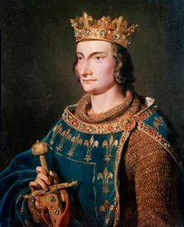 Ritratto di Filippo IV il Bello (1268-1314), re di Francia. Dipinto anonimo del XIX secolo. Castelli di Versailles e Trianon.