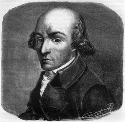 Ritratto di Pierre Florent (Pierre-Florent) Louvet, detto Louvet de la Somme (1757-1818), politico francese - Incisione in "Histoire des Girondins" di Alphonse de Lamartine (1790-1869) 1865-1866 - Collezione privata