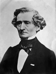 Ritratto del compositore inglese Hector Berlioz (foto b/n)