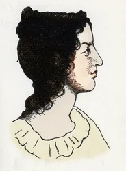 Ritratto della scrittrice britannica Emily Bronte (1818-1848)