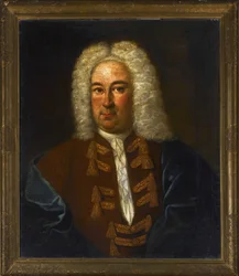 Ritratto del compositore Georg Friedrich Handel (Haendel) (1685-1759)