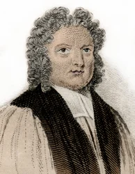 Ritratto del vescovo di Rochester Francis Atterbury (1663-1732), uomo di lettere e politico. Incisione del XIX secolo.
