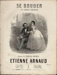 Spartito per "Se bouder" testi di Francis Tourte, musica di Etienne Arnaud. Collezione privata