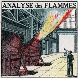 Analisi spettrale: analisi della fiamma. Illustrazione anonima del 1925. Collezione privata.
