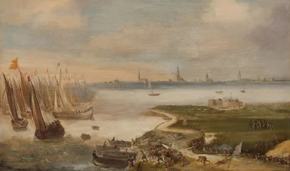 La sconfitta olandese al Blokkersdijk, 1610-1615 circa (olio su tavola)