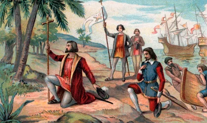 Lo sbarco di Cristoforo Colombo (1451-1506) nel Nuovo Mondo