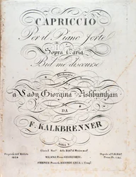 Pagina del titolo della partitura musicale di Capriccio di F Kalkbrenner
