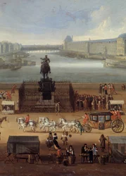Traffico sul Pont Neuf a Parigi nel XVII secolo (dettaglio). Dipinto anonimo. Parigi, Museo Carnavalet