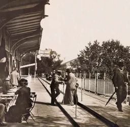 Esposizione Universale del 1900 a Parigi: Il marciapiede mobile - collezione privata
