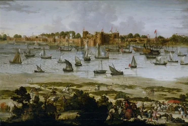 Veduta del porto di Sūrat, 1670 circa (olio su tela)