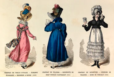 Costumi femminili tra il 1810 e il 1812 (regno dell
