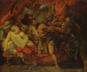 La prigionia di Sansone, da un dipinto di Rubens, 1848